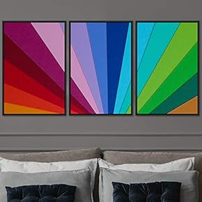 signwin 3 Piece Framed Canvas Wall Art Abstract...