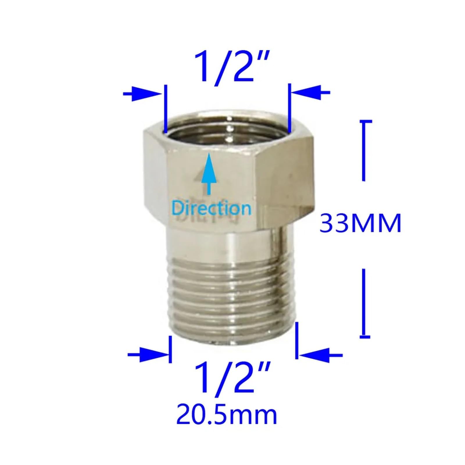 Válvula de retención unidireccional latón con rosca 1/2", conector roscado, válvula antirretorno for tanque agua, calentador e inodoro(Black)