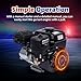 7.5hp 4 Stroke Gas Engine, 210cc Horizontal Shaft Go Kart Engine with Air Cooling and Silencer, Petrol Engine Mini Bike Engine for Go Karts Lawnmowers, Recoil/Electric Start