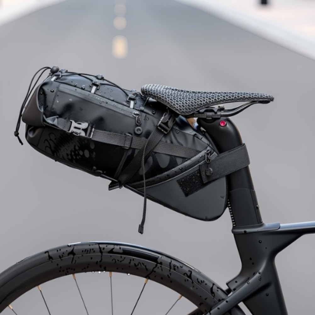 Borsa Sella Ciclismo 15L Grande Capacità Espandibile