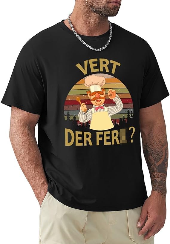 Swedish-Chef Vert-Der-Fer Vintage Man's Motion Tee Athletic