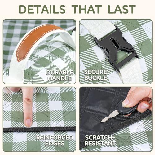 Image of Genovega Waterproof Picnic Blanket Beach Outdoor Camping Mat Rug Extra Large Foldable Cute Big Travel Essential Accessories Gift Park Patio Lawn Garden Grass Play Music Festival Concert Must Have