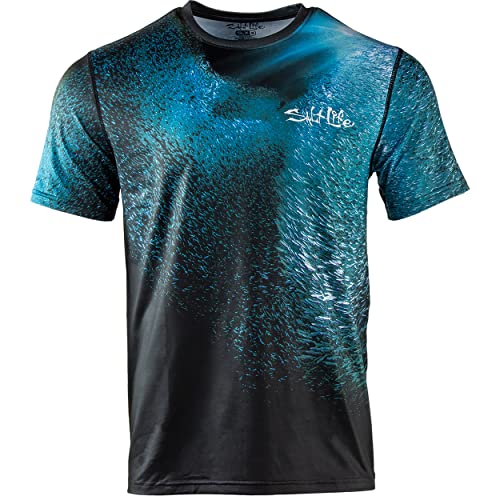 Salt Life Men's Hole in The Wall Short Sleeve Lightweight Nanotex Performance Shirt