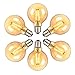 Orelpo Bombilla Vintage, Bombilla LED E27, Bombilla Edison Esférica Retro con Filamento, 6W (Equivalente a 60W), Blanco Cálido, 6 Unidades, para el Hogar, Restaurante, Cafetería, Bar.