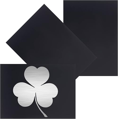 GORGECRAFT 3 hojas de práctica de aluminio de 7 x 5 pulgadas, panel de aluminio fino, placa cubierta de tarjeta de metal, grabado en blanco con