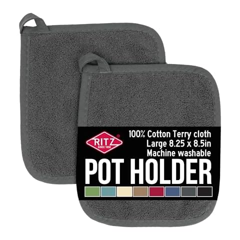 Ritz Premium Terry Pot Holders & Hot Pads Without Pocket (2-Pack) Cover