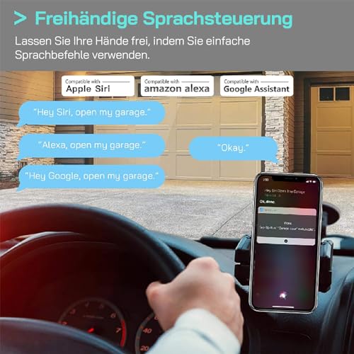 AGSHOME Smart Garagentoröffner Wlan, Fernsteuerung mit Smart Life App, Kompatibel mit Alexa, Google...