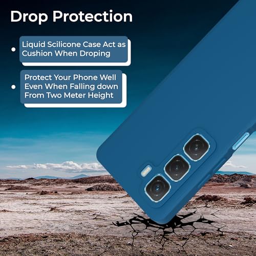 Image of A rtistque Back Cover Case for Infinix Hot 50 5G with Camera Protection | Shockproof TPU|Stylish Protective Design | Slim Fit | Ultra Matte | Infinix Hot 50 5g Back Cover - Blue