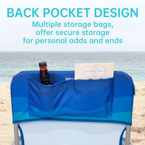 Image of #WEJOY Folding Beach Chairs for Adults, High Back Lightweight for Camp Lawn