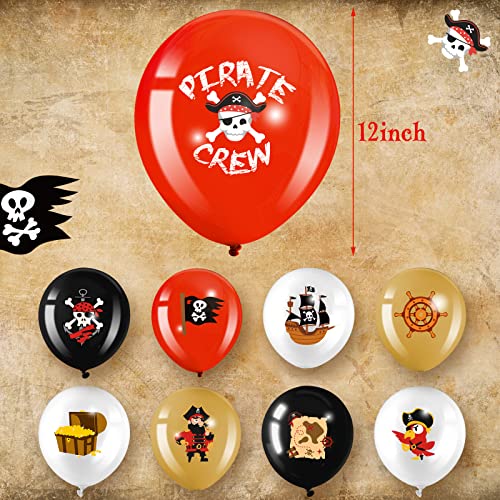 Ballons de pirate en latex imprimé Caraïbes | Pack de 45 pièces - 2