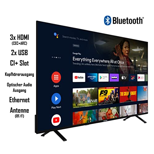 Telefunken Android TV 55 Zoll Fernseher (4K UHD Smart TV, HDR Dolby Vision, Triple-Tuner, Dolby Atmos) XU55AN751S – Bild 3