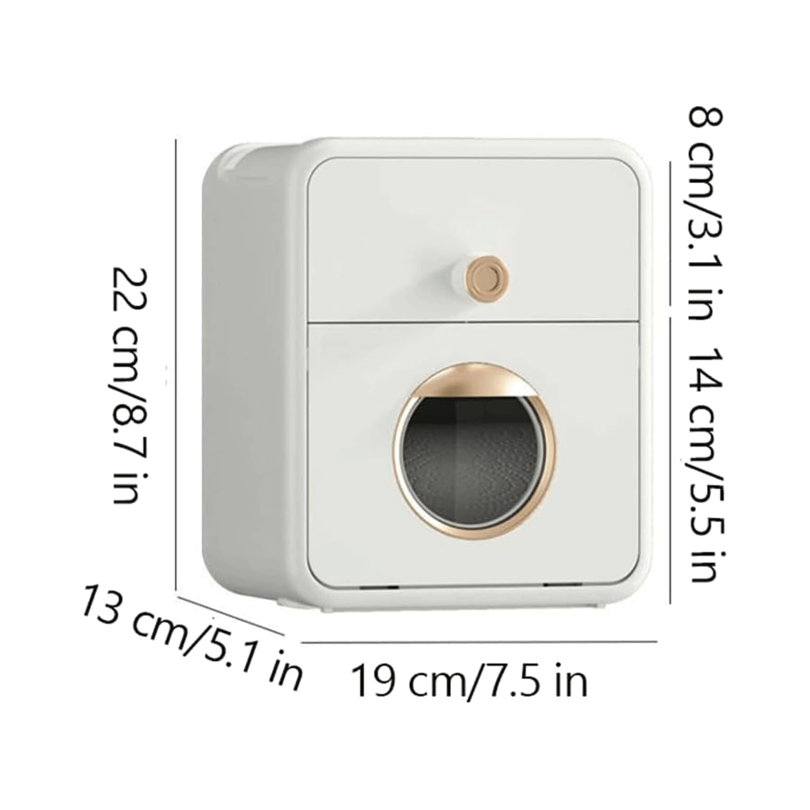 FETGKNBM2 Commercial Double Layer Toilet Tissue Dispenser with Drawer Paper Towel Dispenser Wall Mount Commercial Hand Towel Holder Box for Z Fold Tri Fold Roll Paper Restroom