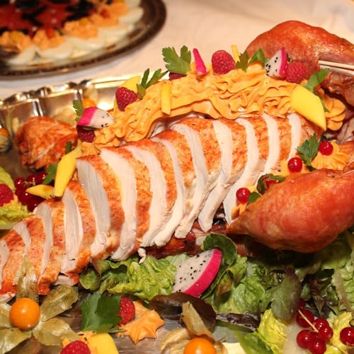 Foto von com-four® 2 teiliges Tranchierbesteck-Set - Grill-Besteck aus rostfreiem Edelstahl mit Holzgriff - Fleischmesser und Fleischgabel - Bratengabel (2 tlg. Tranchier Set - Holz)