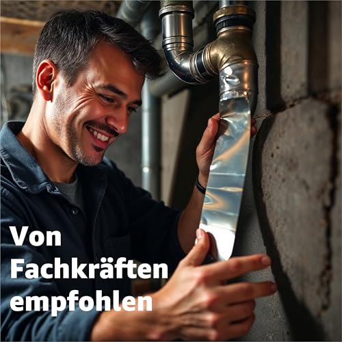 25 Meter Aluminium Klebeband silber - Alu tape Dichtband hitzebeständig selbstklebend - Aluklebeband & Aluband