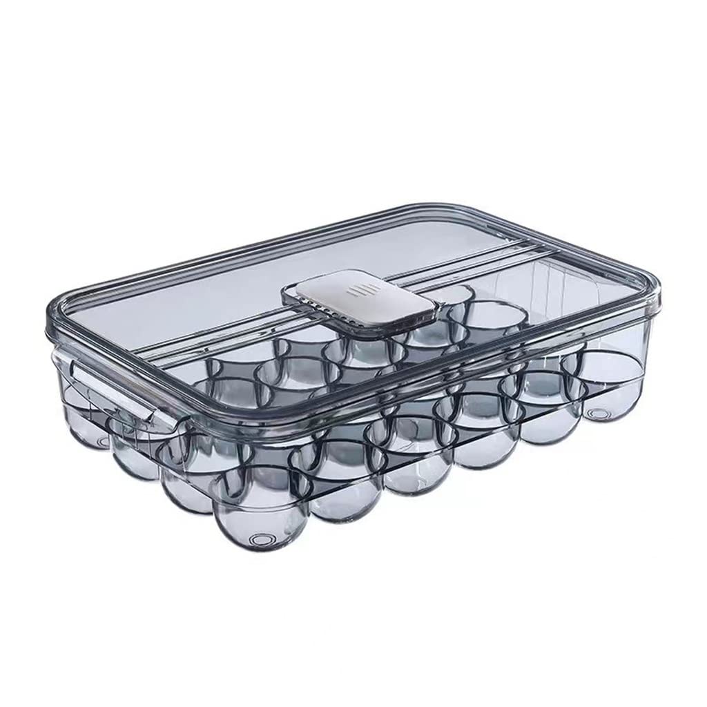 Aufbewahrungsbox für Eier, Frischhaltung, 24 Fächer, Kühlschrank, Küche, frisch mit Deckeldichtung