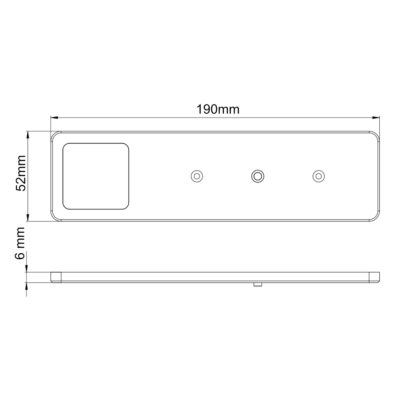 Kalb | Lampada da incasso a LED Solid2, grigio argento con interruttore, 3 W, 4000 K, bianco neutro, adattatore 3 vie, lunghezza cavo 200 cm, scelta: set da 4 pezzi, bianco neutro