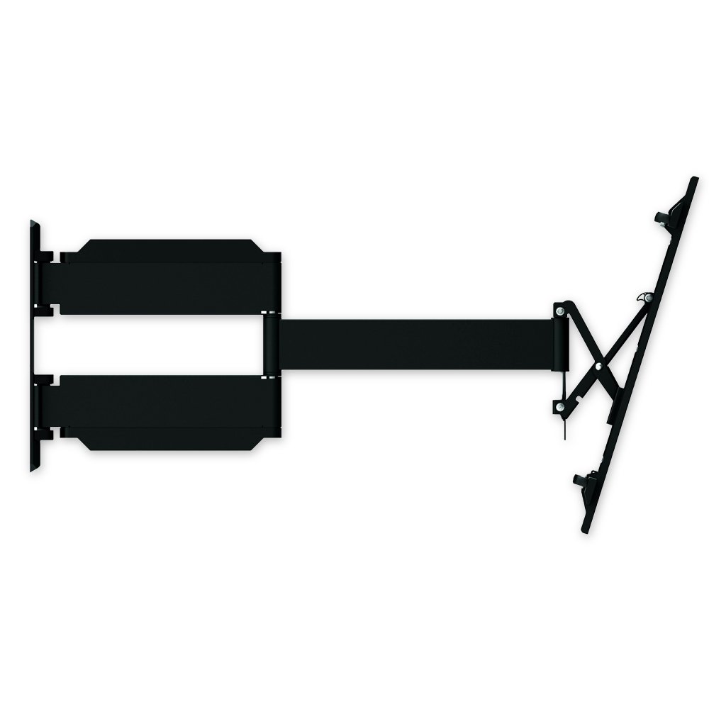 PureMounts SLIMFLEX-65 montaggio a parete per televisori con 71-165 cm (28-65"), VESA 600x400, inclinabile: -15, orientabile: 180, distanza dal muro: 36-600 mm, carico massimo: 25 kg, nero