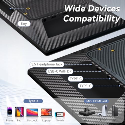Image of APILDELLA 12.1 inch Laptop Monitor Extender,Portable Monitor for Laptop USB C HDMI, Plug-Play Monitor Extender for Mac(M1 /M2 /M3 Chips), PC, Xbox, PS,Windows,