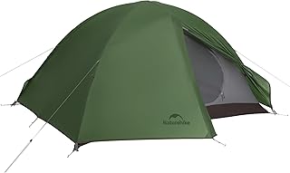 Naturehike 4 Season 2 Person Tent, All Seasons Use Camping Tent, Double Layer Waterproof Hiking Tent (Green)