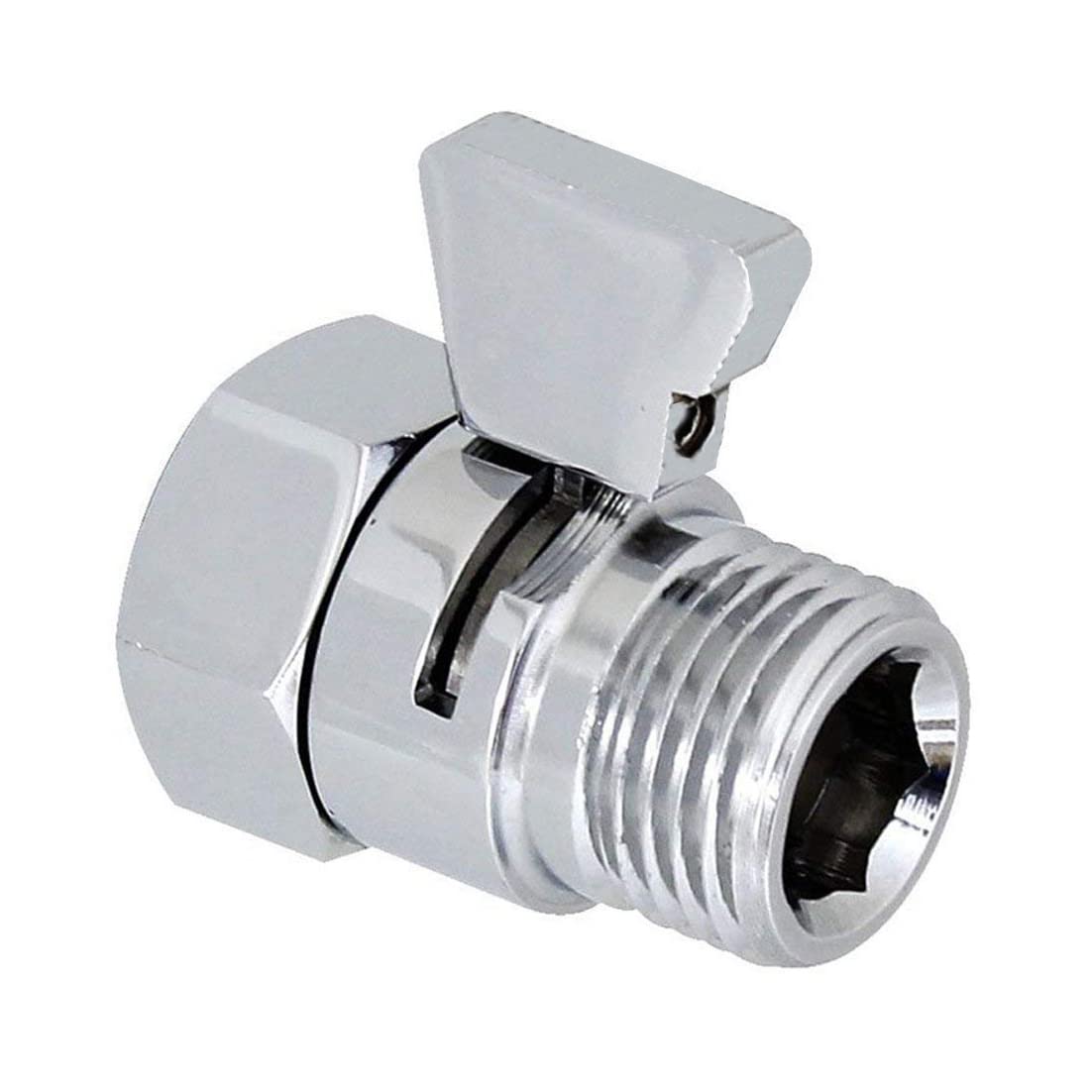VOANZO Water Flow Control Valve, Brass G1/2 Standard Connection for Hand shower Adjustable Water Pressure Turn off Valve