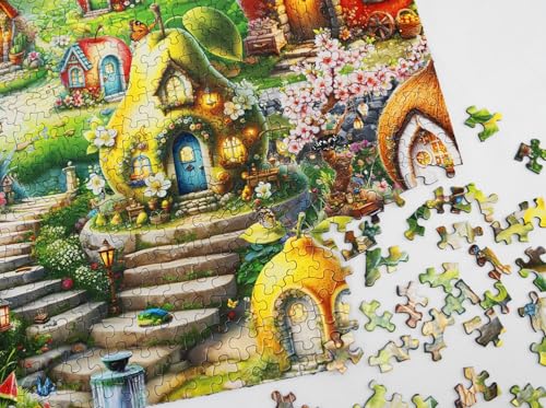 Puzzle de 500 piezas Springbok Fruitful Dream Village para adultos con piezas cortadas únicas, materiales ecológicos, hecho en EE. UU. miniatura 6