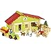 Jeujura - 8053- Jeux de Construction-Ferme avec Tracteur et Animaux - 140 Pieces