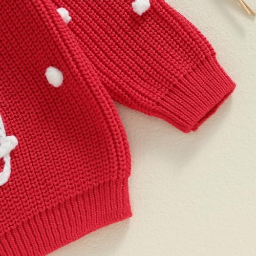Image of Afunbaby Baby Girl Boy Knit Sweater Blouse Pullover Sweatshirt Warm Crewneck Long Sleeve Tops for Infant Toddler