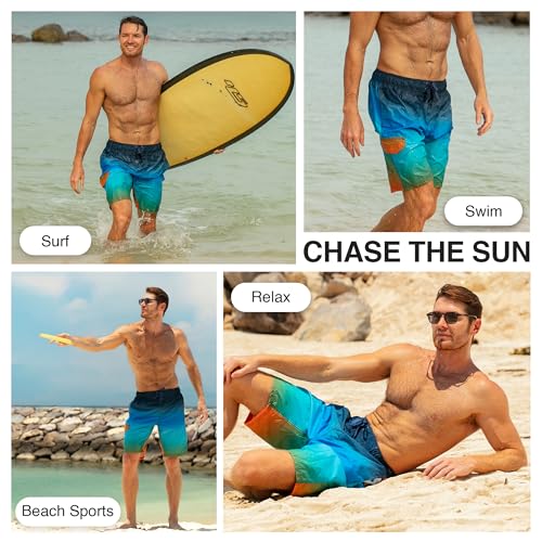 Image of Kanu Surf Men's Big Viper Extended Size Stripe Swim Trunk