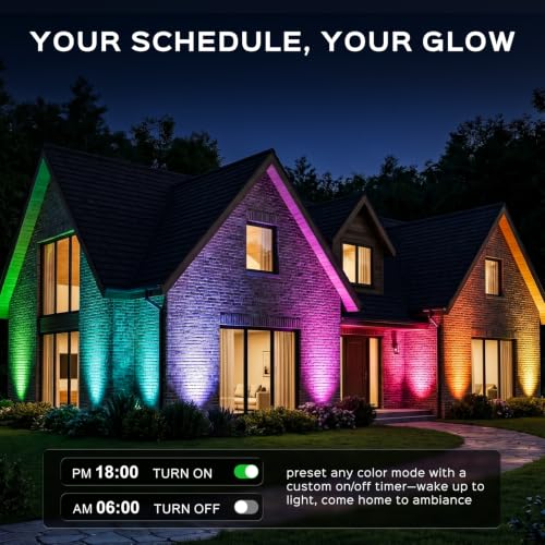 T-SUN Spot Lights Outdoor, Smart RGBW LED Landscape Spotlights 6 Pack by T-SUN - Used condition - Image 3