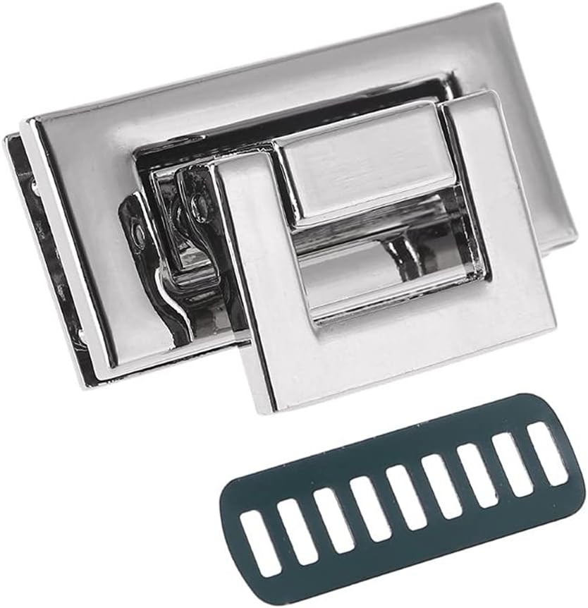 1 Pc Rectangle Shape Clasp Turn Lock Lock DIY Leather Handbag Replacement Bag Hardware Accessories(White-Fruit peach5)