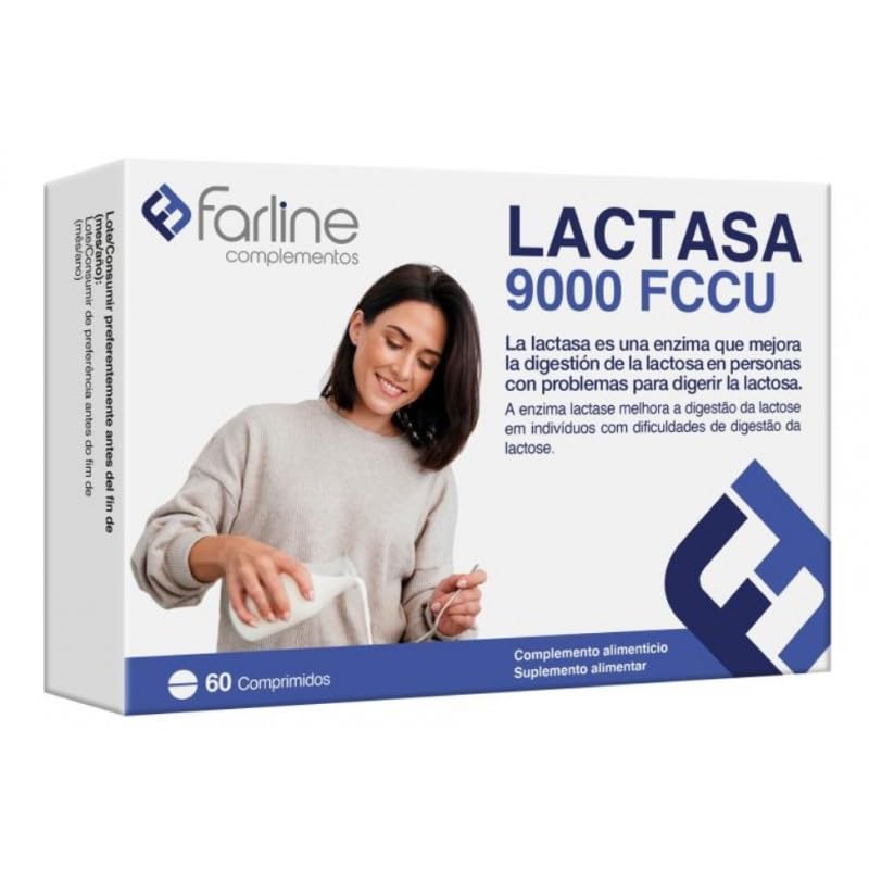 Lactasa 9000 FCCU 60 comprimidos de Farline