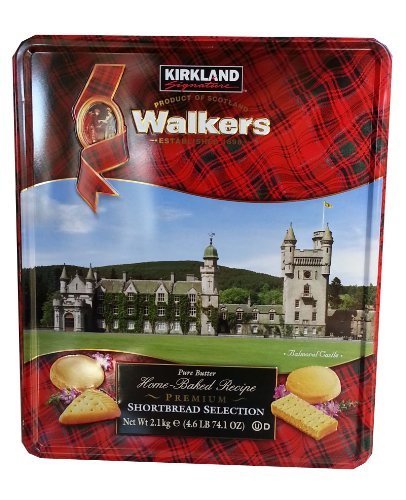 Walkers Premium Shortbread Selection 4 Varieties Gift Tin Net Wt 4.6 lb (2.1 Kg) by Walkers Shortbread [Foods]