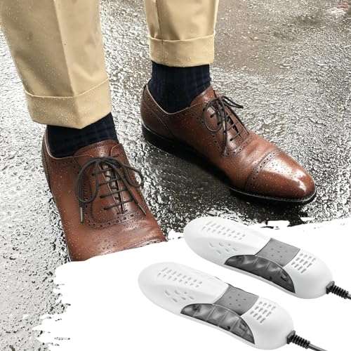 DAWRIS Schuhtrockner Elektrisch, Schuhwärmer, Stiefeltrockner, Mini Skischuhtrockner, Deodorant Entfeuchtung, Schuhtrockner für Wanderschuhe oder auch Skischuhe, Skischuhe, Laufschuhe, Weiß