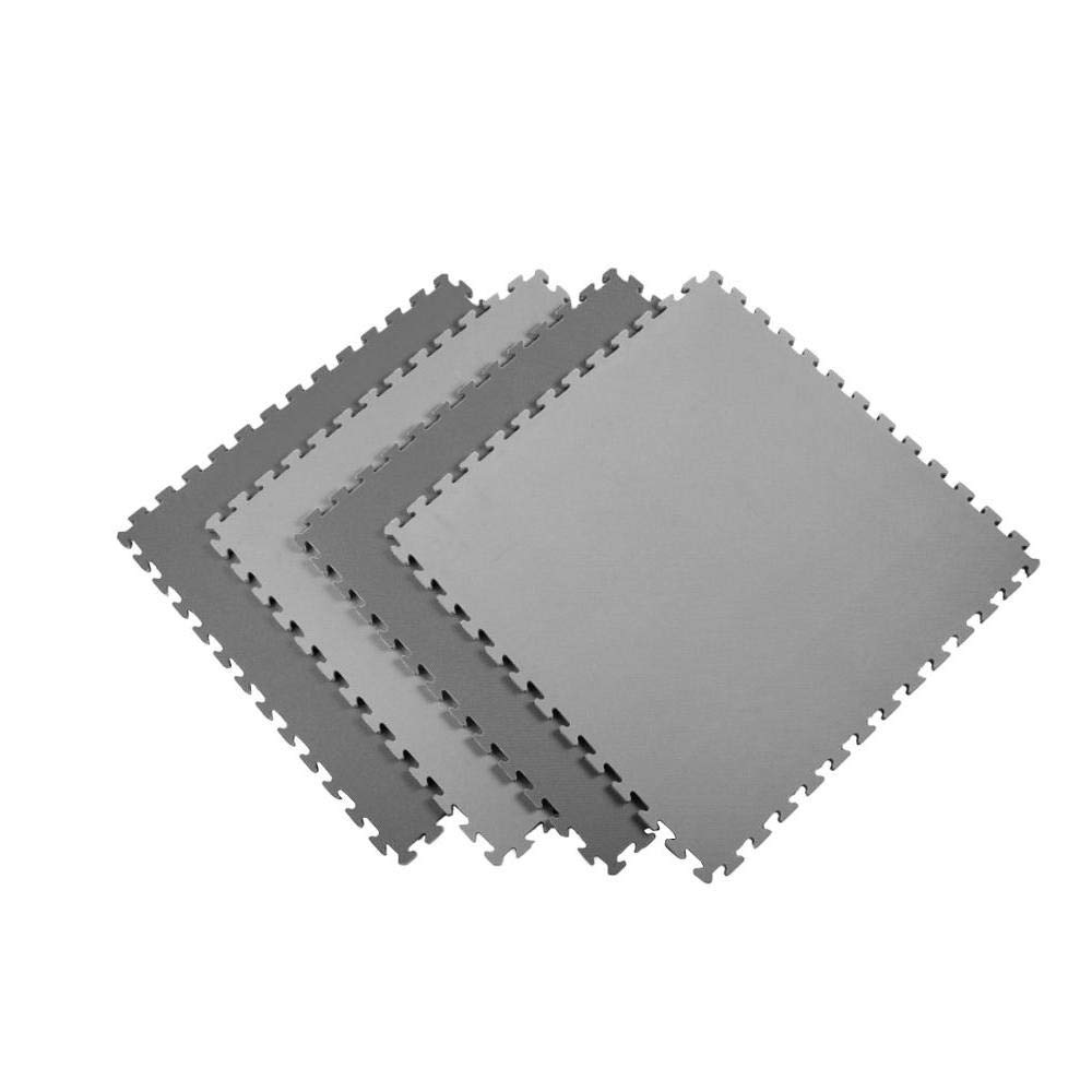 IRIS 20 mm Interlocking Foam Tiles, Each Tile Covers 1m x 1m - Perfect for Martial Arts, Lightweight Home Gyms, Insanity, Gymnastics, Yoga, Cardio, Aerobics, etc (4 pcs, Grey+Black) (B08HQNBTNM) Amazon Price History, Amazon Price Tracker