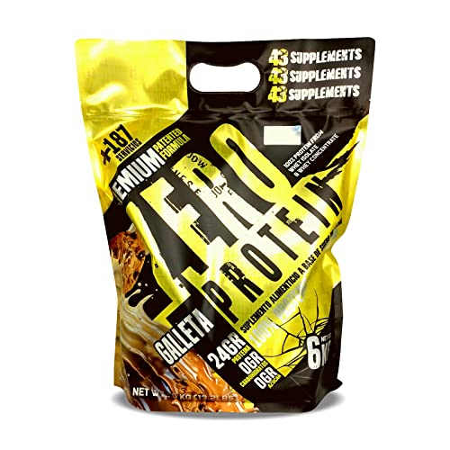 Proteínas, 43 Supplements | Proteína Zero Hidrolizada| 6 Kg | Cero Azúcar | Cero Carbohidratos Sabor Galleta