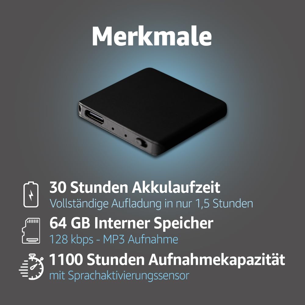 HaverCo USB Stick 8GB Met Voice Recorder 18 Uur Opnemen Opname Apparaat Zeer Compact