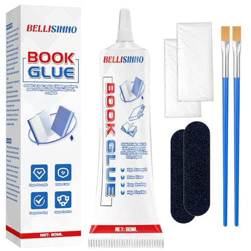 Book Glue, Clear Book Binding Glue, Multipurpose Adhesive...