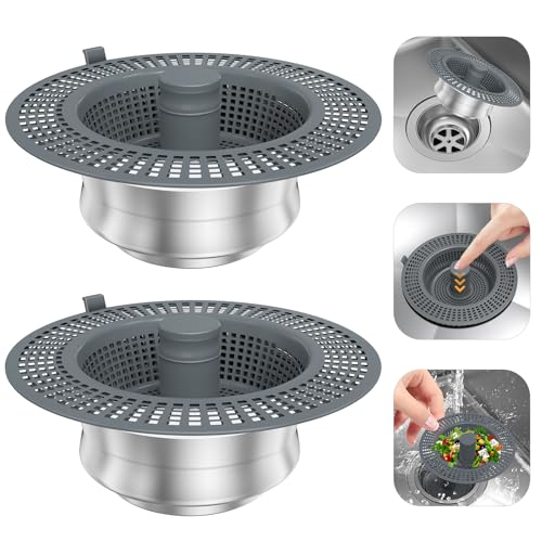 Colador y tapón para desagüe de fregadero de cocina 3 en 1