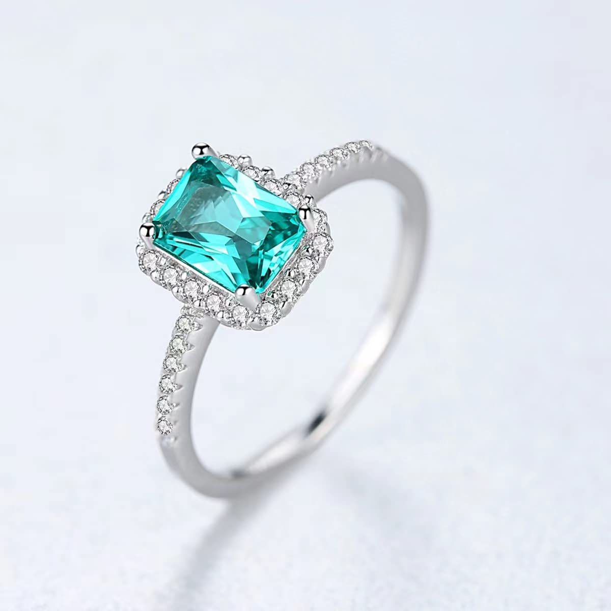 SUYGGCK Rings Verlobungsringe Frauen 925 Sterling Silber Ring-A,8