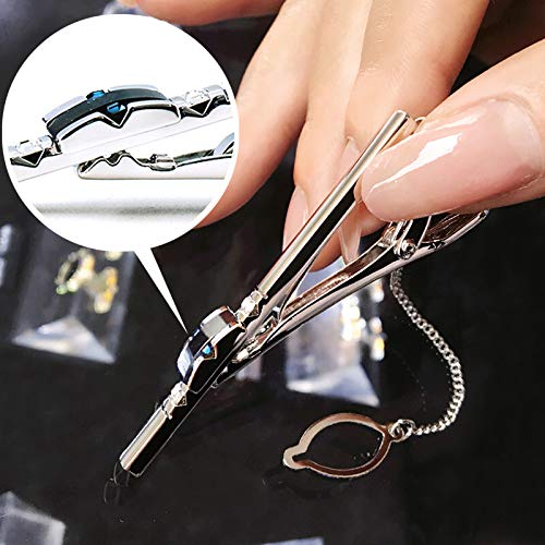 Bagtu Starry Sky Cufflinks And Tie Clip Set With Gift Box And Greeting Card, Galaxy Dark Blue Cufflinks And Tie Clip Gift Set For Men #TOP3