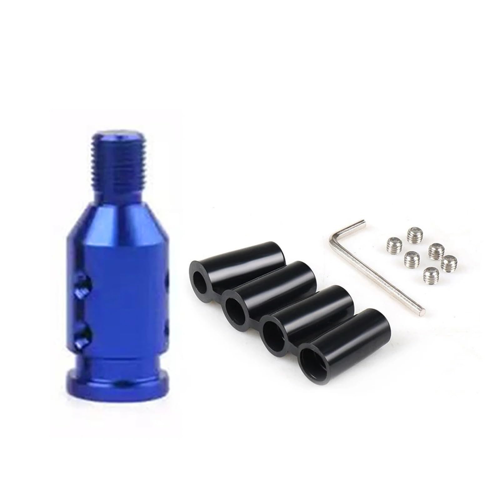 Jxewmtmc Blue M12x1.25 Aluminum Alloy Universal Manual Gear Shift Knob Adapter M12x1.25 Thread Gear Stick Shift Cover(Blue M12x1.25)