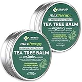 KESMEDIK Tea Tree Oil Balm MaxTherapy | Antifungal Homeopathic Remedy for Feet, Scalp & Body, Soothes Itchy Skin, Diaper Rash, Softens Dryness & Cracked Skin (2-Pack)