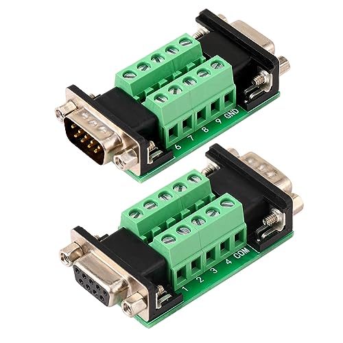 4PCS Conector DB9 Macho y Hembra en Placa Adaptadora miniatura 2