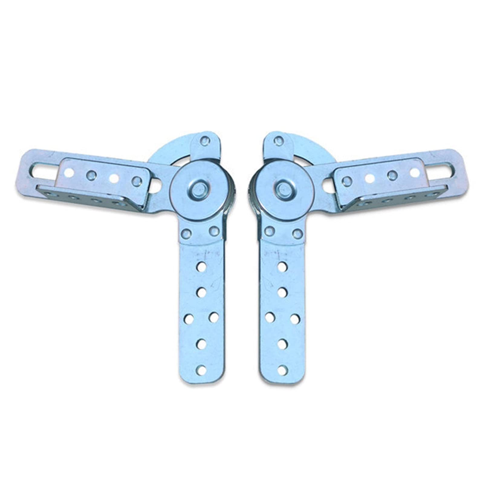 Shundeed 90-195° 2Pcs Folding Furniture Joint Hinge 90 Degree Adjustable Position Bed Sofa Headrest Lift Up Ratchet Hinge Hardware Connector(90-195°)