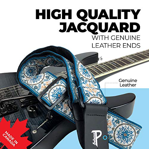 Perri’s Leathers Ltd. – Sangle de Guitare – Nylon – Jacquard – The Hope Collection – Mandala – Bleu – Ajustable – Pour… - Les Beatles, Paul McCartney, John Lennon, RIngo Starr, George Harrison Perri's Leathers Ltd. - Sangle de Guitare - Nylon - Jacquard - The Hope Collection - Mandala - Bleu - Ajustable - Pour… – Image 6
