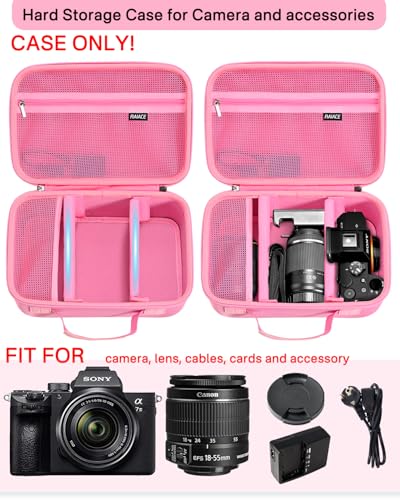 Funda rígida para cámaras Sony Alpha y otras marcas, rosa miniatura 2