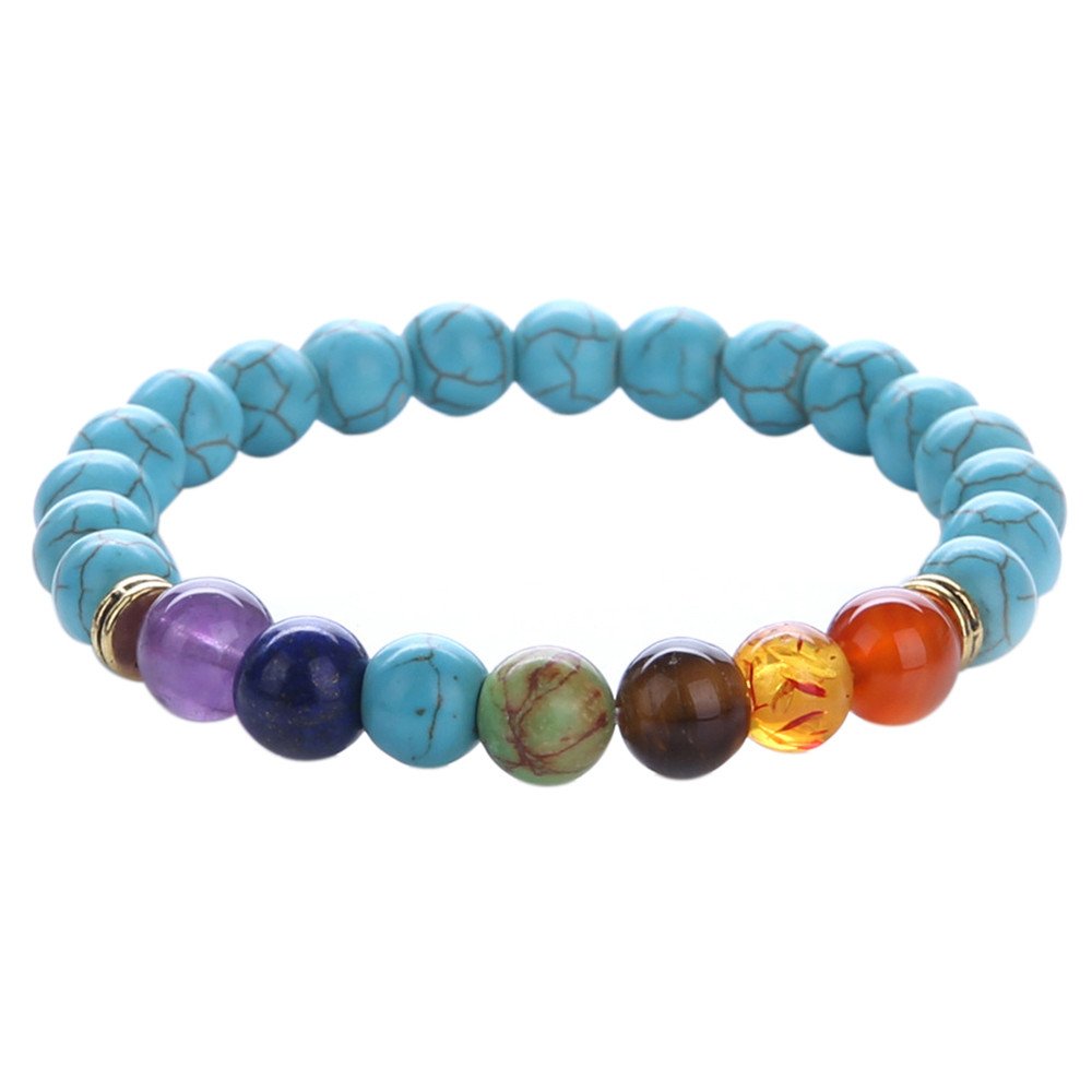 Fxbar Natural Stone Bead Bracelets Men Women Stress Relief Yoga Bangle 8Mm Natural Gemstone Meditation Prayer Beads