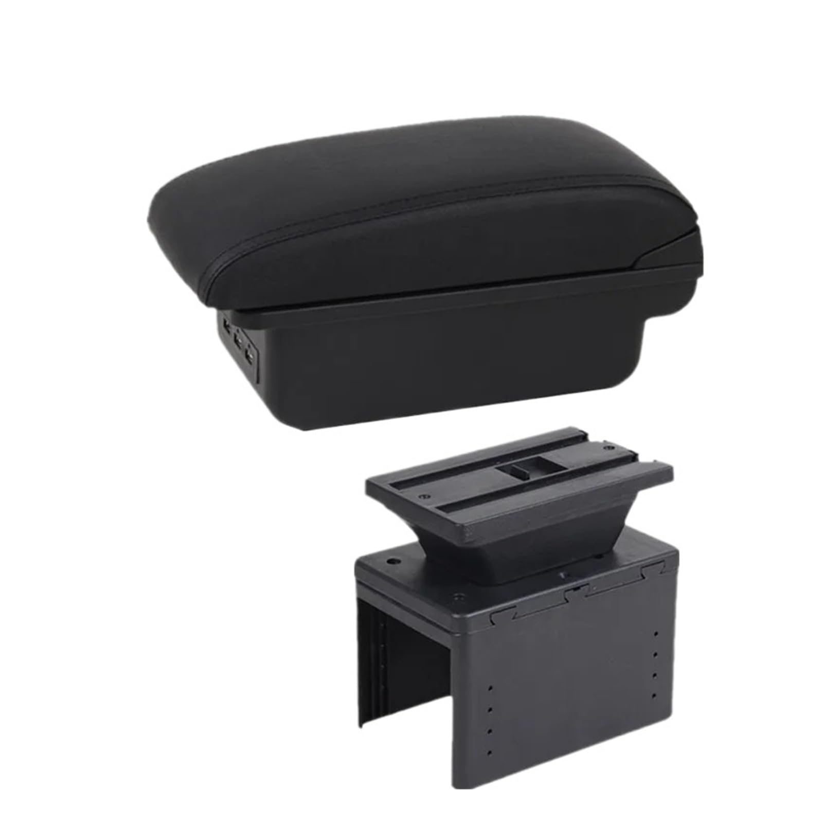 GBGWRMRYX Center Armrest Box Car Armrest Box Universal Model Storage Retrofit Parts Increase Relieve Fatigue Accessories Arm Rest(B1 Black line 3USB)