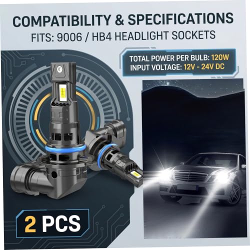 Bombillas para faros delanteros luces antiniebla LED repuesto negro 2