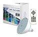 Color-Changing LED Pool Light 120V 40W Replacement for Incandescent Bulbs in Pool Light, 16 Light Shows, Color Memory Remote Control (120VAC, 40Watt)